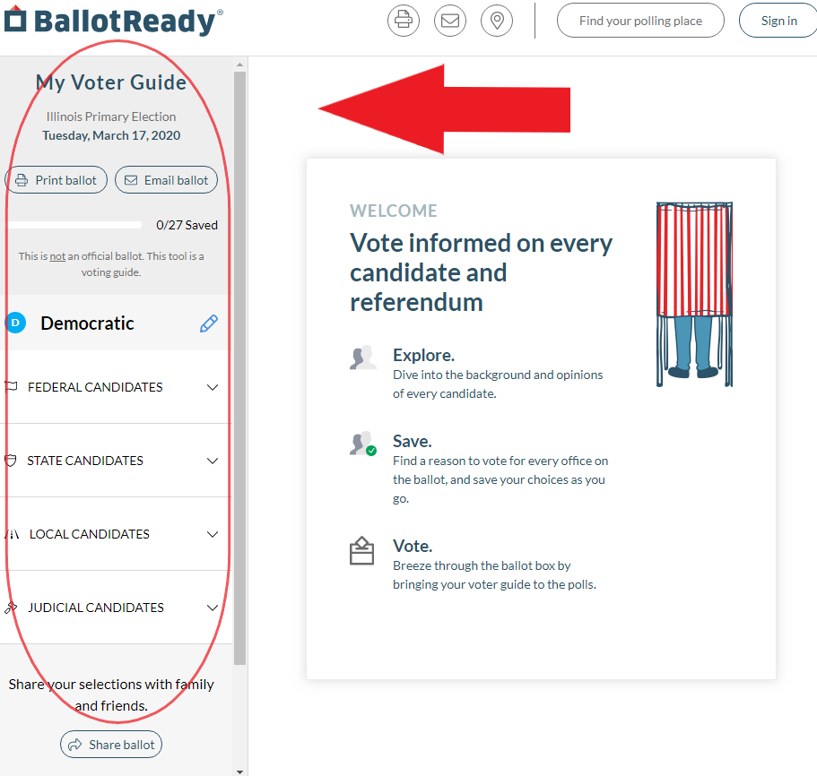 Filling Out BallotReady's Voter Guide